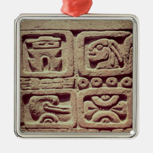 Ornamento De Metal Calendário com quatro glyphs, Toltec