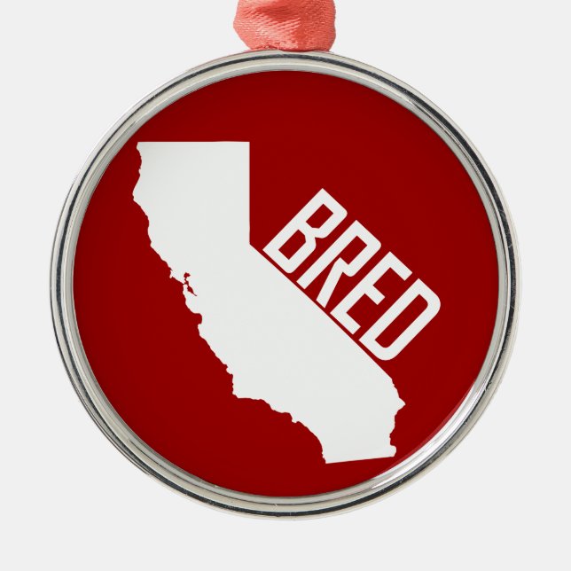 Ornamento De Metal California Bred (Frente)