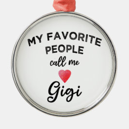 Ornamento De Metal Call Me GIGI Modern Grandmother Trendy Nickname 