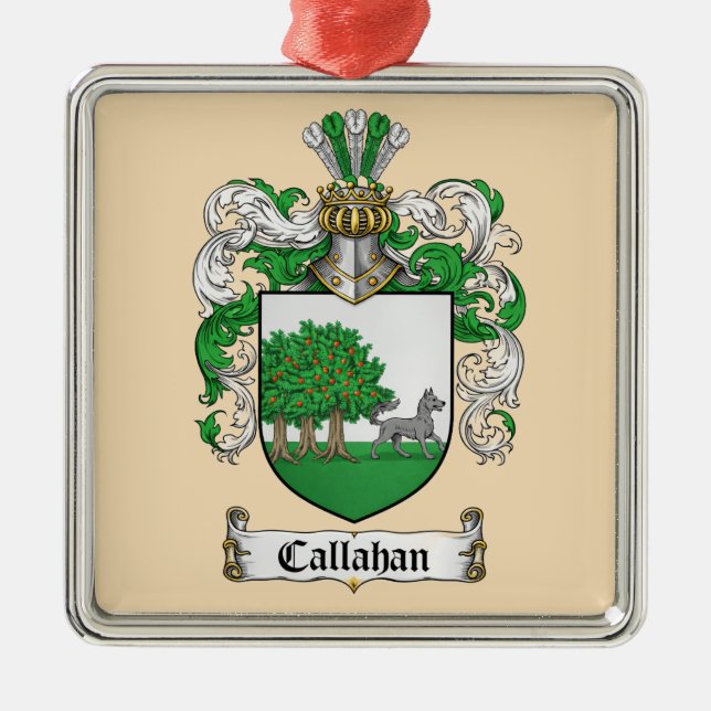 Ornamento De Metal Callahan Coat of Arms Metal Ornament (Frente)