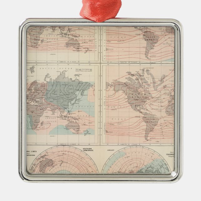 Ornamento De Metal Calor sobre o globo (Frente)