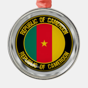 Ornamento De Metal Camarões Round Emblem