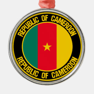 Ornamento De Metal Camarões Round Emblem