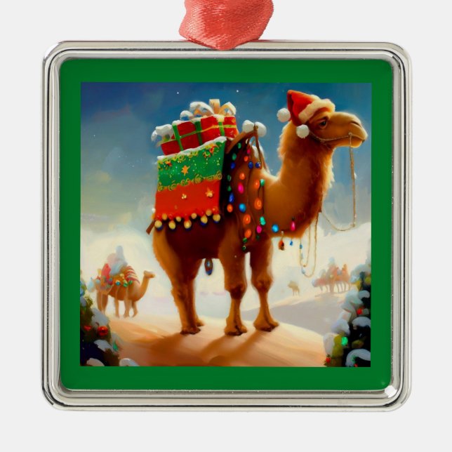 Ornamento De Metal Camelo Natal 2 (Frente)