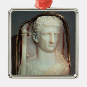 Ornamento De Metal Cameo da ágata que carrega o retrato de Claudius
