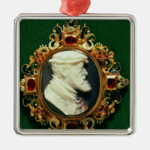 Ornamento De Metal Cameo que carrega o retrato de Charles mim da