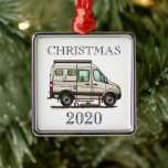 Ornamento De Metal Câmera feliz Sprinter Camper Van RV (rato)<br><div class="desc">Esta arte de camper feliz do Sprinter van RV é tão fofa quanto pode ser. Você nunca viu nada parecido. Uma criação feliz da imaginação do garotinho vivendo dentro um artista com mais de 70 anos. Deixe-o sair e brincar, incluindo seus campers divertidos na decoração da sala de sua casa...</div>