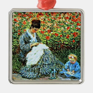 Ornamento De Metal Camille Monet e Child,