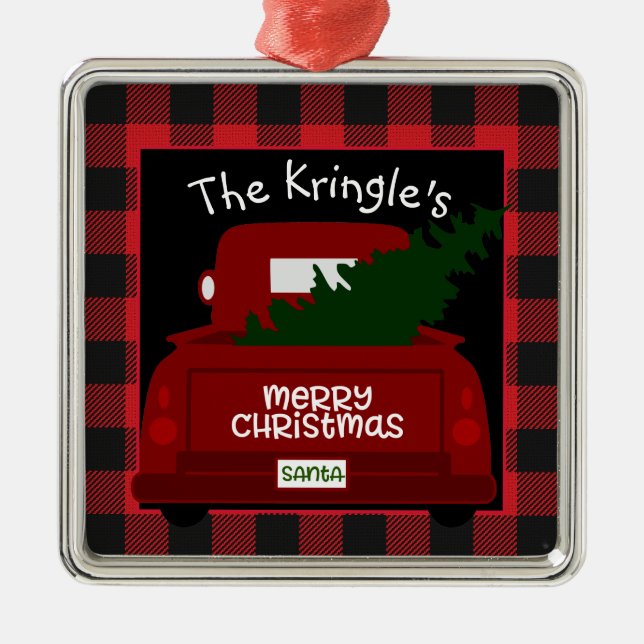 Ornamento De Metal Caminhão de Estampagem de Buffalo Personalizado (Frente)