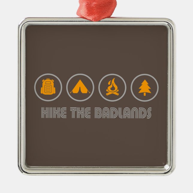 Ornamento De Metal Caminhe As Badlands (Frente)