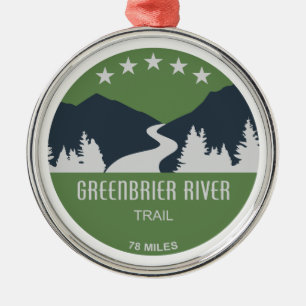 Ornamento De Metal Caminho do Rio Greenbrier