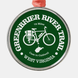 Ornamento De Metal Caminho do Rio Greenbrier (ciclismo)