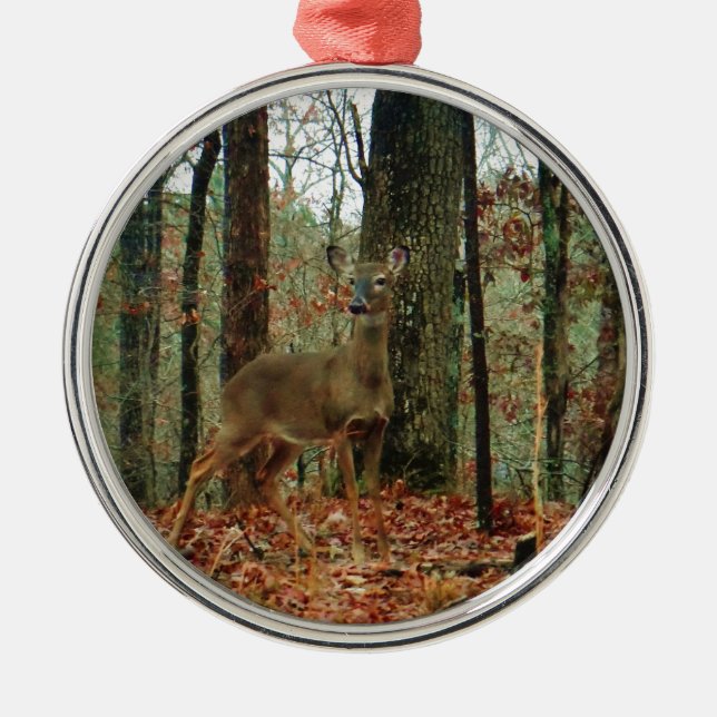 Ornamento De Metal Camo, Camouflage Deer (Frente)