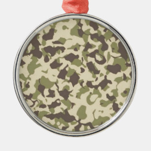 Ornamento De Metal Camo Pattern
