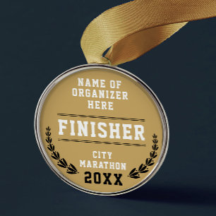 Ornamento De Metal Campeão Moderno Medalha de Ouro Esporte Corrida Me
