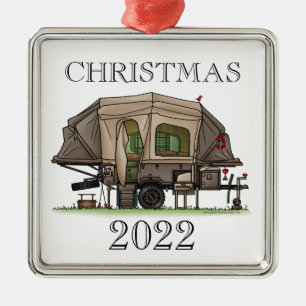 Ornamento De Metal Camper RV Pop acima do Opus 4 feliz acampamento Me