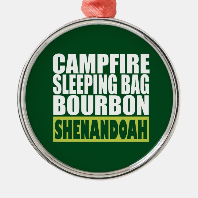 Ornamento De Metal Campfire Sleing Bag Bourbon Shenandoah (Frente)