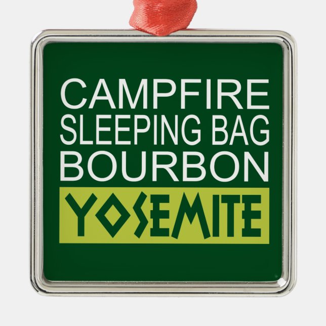 Ornamento De Metal Campfire Sleing Bag Bourbon Yosemite (Frente)