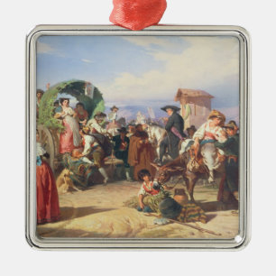 Ornamento De Metal Camponeses do Campagna, 1860 (óleo em canvas)