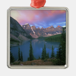 Ornamento De Metal Canadá, Alberta, Lago Moraine ao Amanhecer, Banff