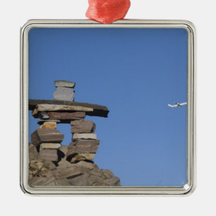 Ornamento De Metal Canadá, Terra Nova, St. John's. Inukshuk (para