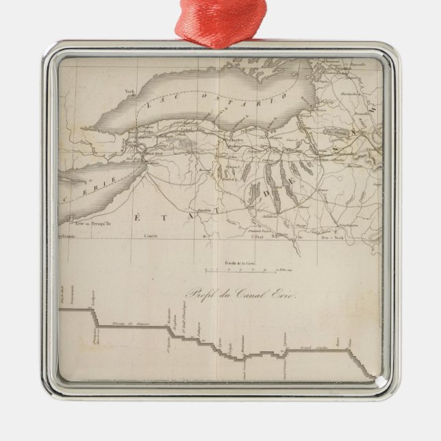 Ornamento De Metal Canal de Erie (Frente)