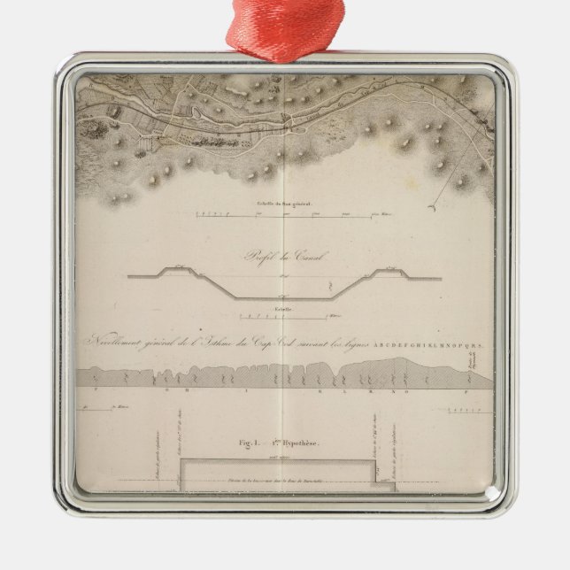 Ornamento De Metal Canal do Cabo Cod (Frente)