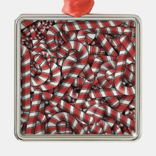 Ornamento De Metal Canas de Abstrato Vermelho Ridificadas Torcidas