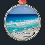 Ornamento De Metal Cancun Beach, México<br><div class="desc">Linda Cancun Beach, fotografia do México</div>