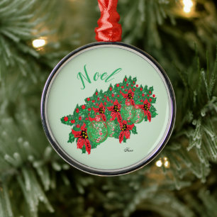 Ornamento De Metal Canecas de Natal: sentimento de Natal