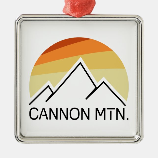Ornamento De Metal Cannon Mountain New Hampshire Retro (Frente)