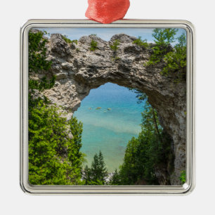 Ornamento De Metal Canoeing na rocha do arco