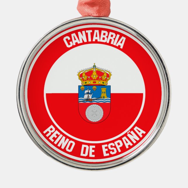 Ornamento De Metal Cantabria Round Emblem (Frente)