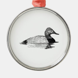 Ornamento De Metal Canvasback Duck Ornament