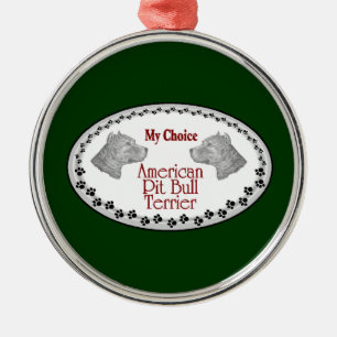 Ornamento De Metal Cão americano Pit Bull Terrier