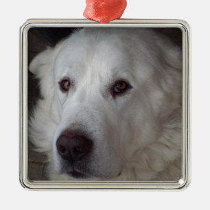 Ornamento De Metal Cão considerável de grandes Pyrenees
