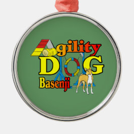 Ornamento De Metal Cão de Agilidade Basenji