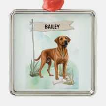 Cão de Crista Rodésio Aquarela Personalizado