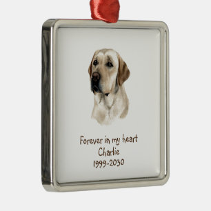Ornamento De Metal Cão de Pet do Memorial de Fotografias Personaliza