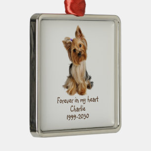 Ornamento De Metal Cão de Pet do Memorial de Fotografias Personaliza