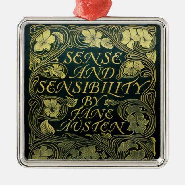 Ornamento De Metal Capa de Razão e Sensibilidade (Frente)