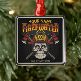 Ornamento De Metal Capacete de Caveira Personalizado de Bombeiro Ax 