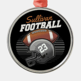 Ornamento De Metal Capacete de Número Personalizado da Equipe do Joga