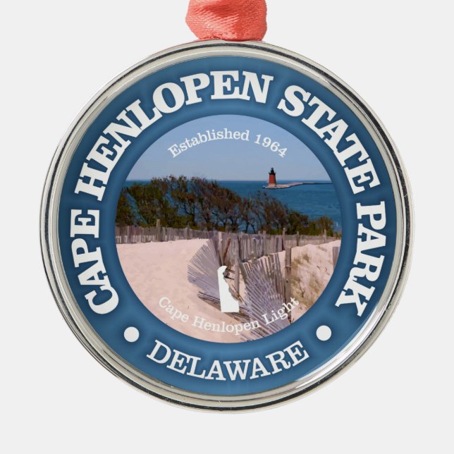Ornamento De Metal Cape Henlopen SP (Frente)