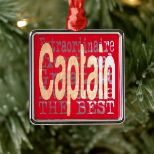 Ornamento De Metal Capitão Extraordinário