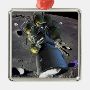 Ornamento De Metal Capitulação do artista de uma nave espacial nova