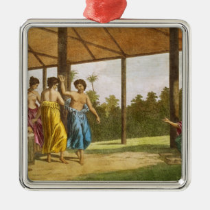 Ornamento De Metal Captain Wallis, em sua chegada em O'Taheite