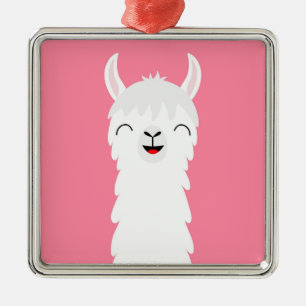 Ornamento De Metal Cara de lama alpaca