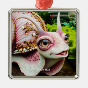 Ornamento De Metal Caracóis Rosa Fantasma