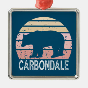 Ornamento De Metal Carbondale Colorado Retro Bear